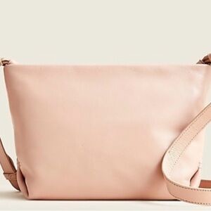 J Crew Oslo Sm Soft Leather Crossbody Bag Purse Blush Pink Clay Adjustable Strap